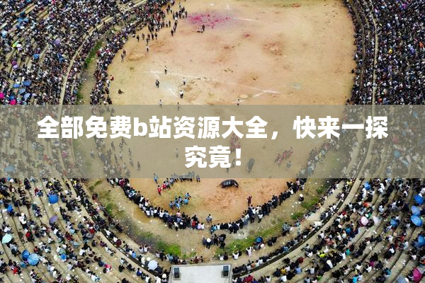 全部免费b站资源大全，快来一探究竟！