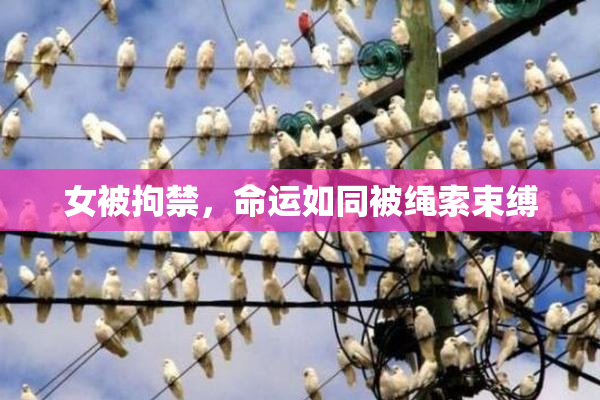 女被拘禁，命运如同被绳索束缚