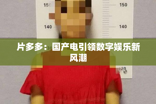 片多多：国产电引领数字娱乐新风潮