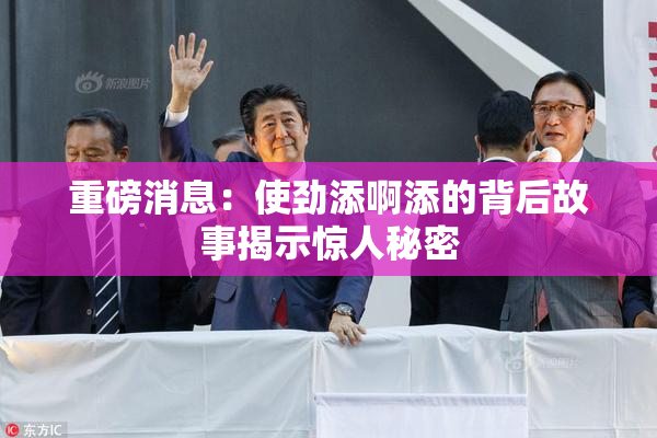 重磅消息：使劲添啊添的背后故事揭示惊人秘密