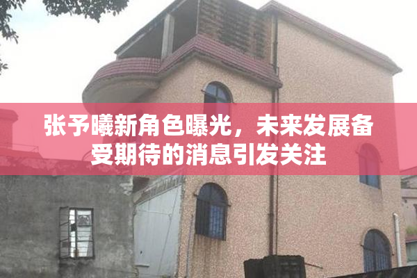张予曦新角色曝光，未来发展备受期待的消息引发关注