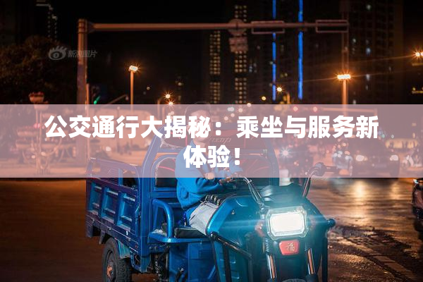 公交通行大揭秘：乘坐与服务新体验！