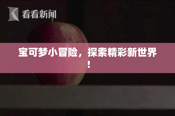 宝可梦小冒险，探索精彩新世界！