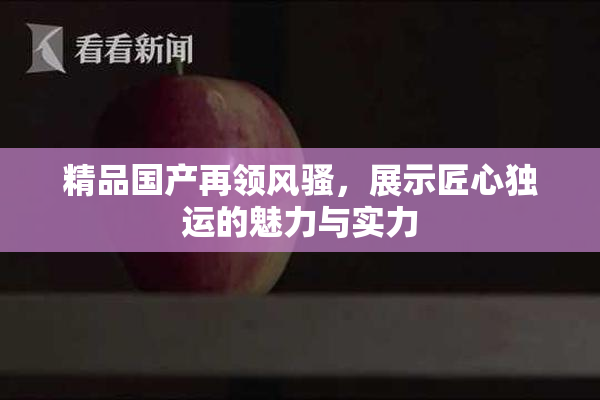 精品国产再领风骚，展示匠心独运的魅力与实力