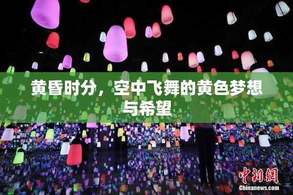 黄昏时分，空中飞舞的黄色梦想与希望