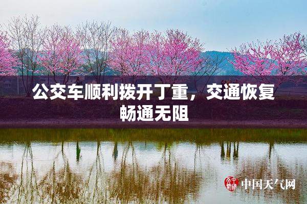 公交车顺利拨开丁重，交通恢复畅通无阻