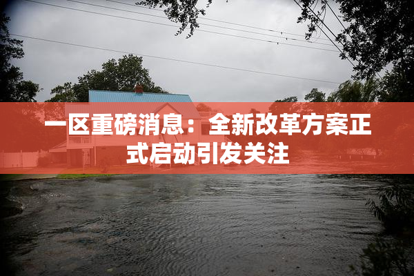 一区重磅消息：全新改革方案正式启动引发关注