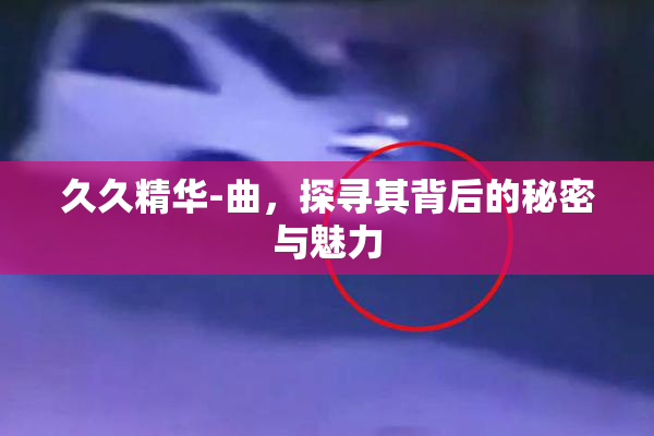 久久精华-曲，探寻其背后的秘密与魅力