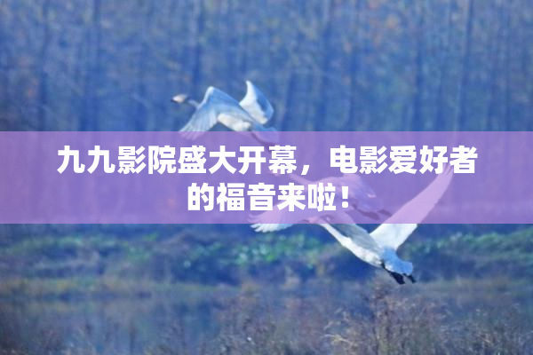 九九影院盛大开幕，电影爱好者的福音来啦！