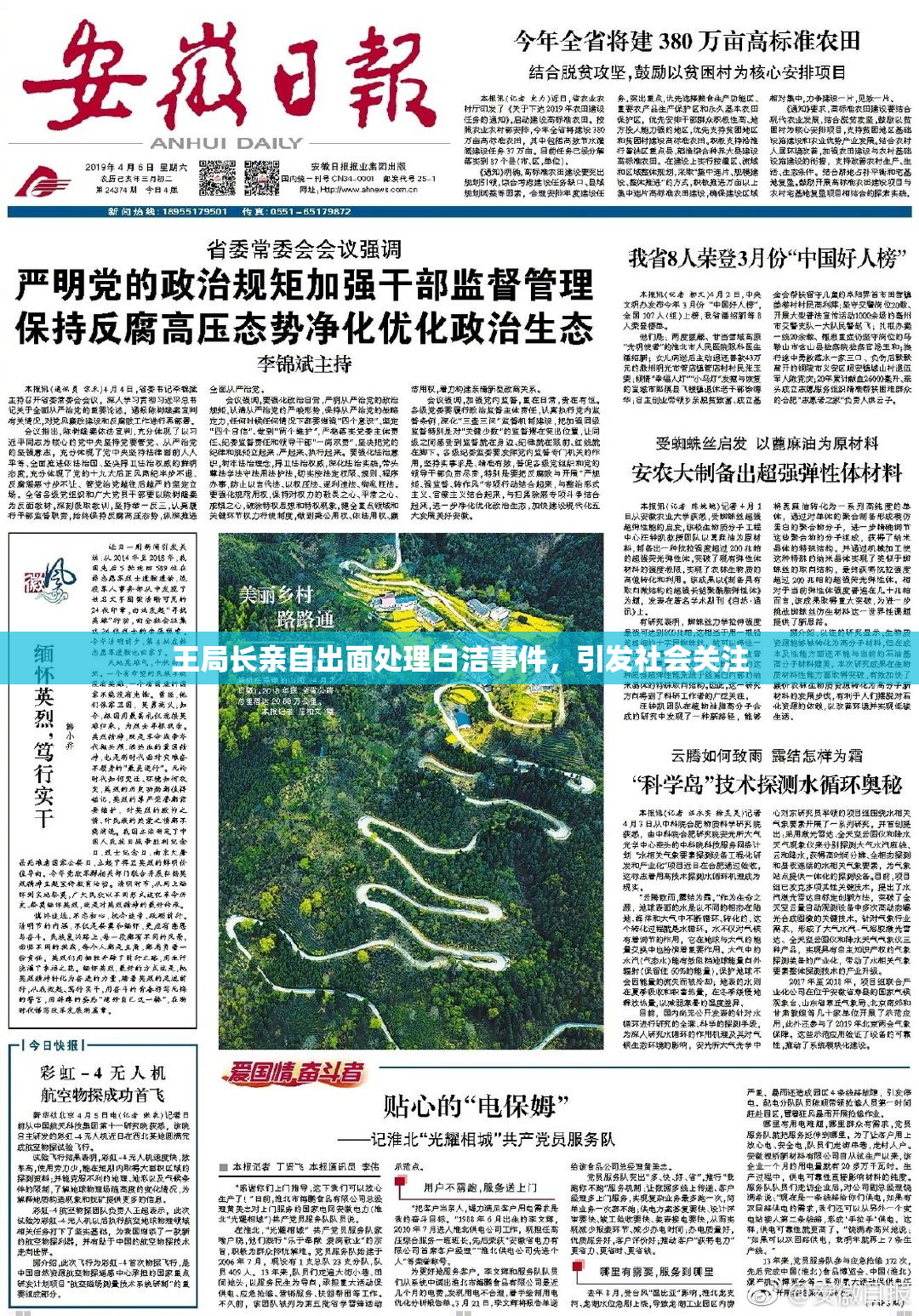王局长亲自出面处理白洁事件，引发社会关注