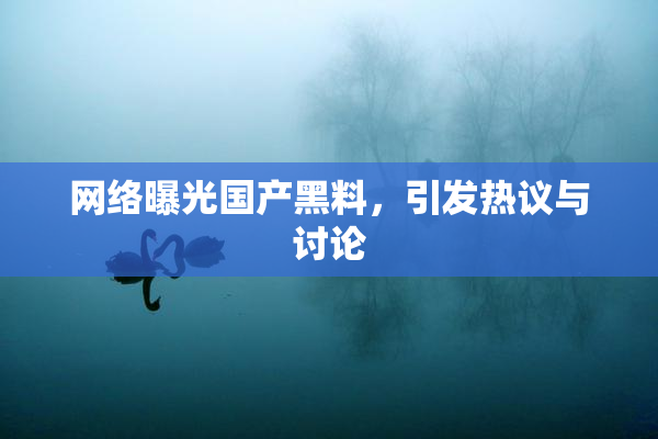 网络曝光国产黑料，引发热议与讨论
