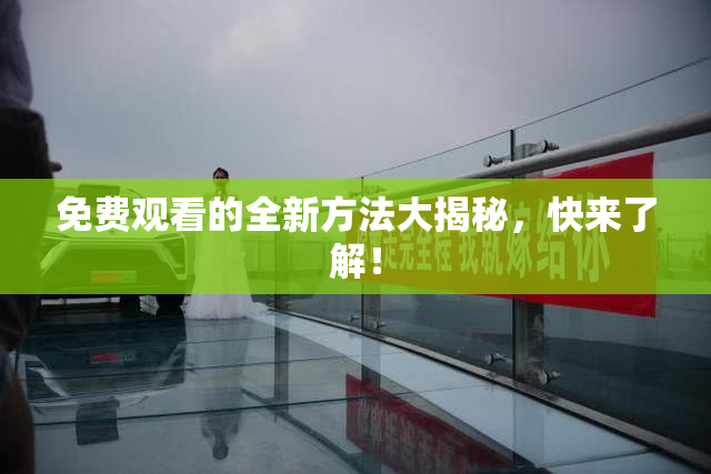 免费观看的全新方法大揭秘，快来了解！