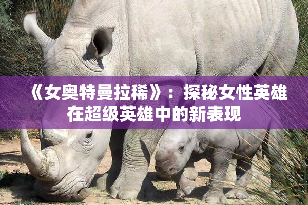 《女奥特曼拉稀》：探秘女性英雄在超级英雄中的新表现