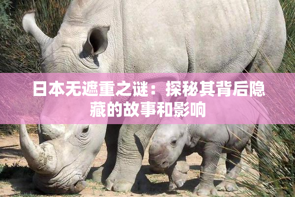 日本无遮重之谜：探秘其背后隐藏的故事和影响