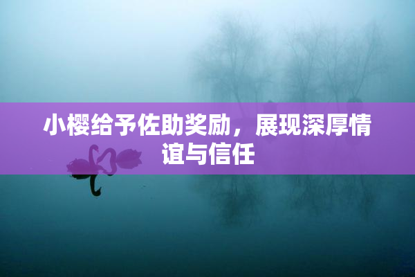 小樱给予佐助奖励，展现深厚情谊与信任
