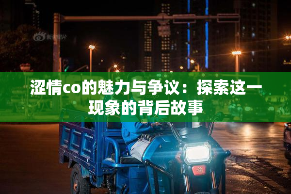 涩情co的魅力与争议：探索这一现象的背后故事