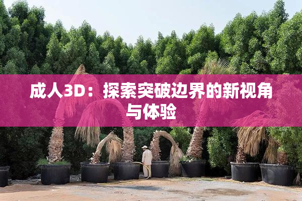 成人3D：探索突破边界的新视角与体验