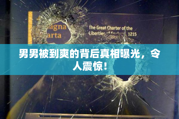 男男被到爽的背后真相曝光，令人震惊！