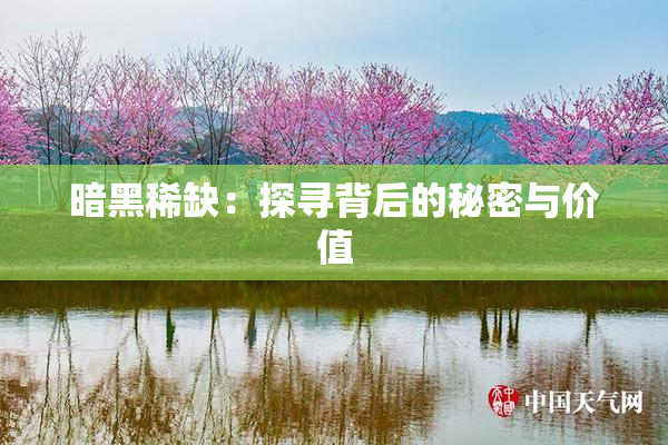 暗黑稀缺：探寻背后的秘密与价值