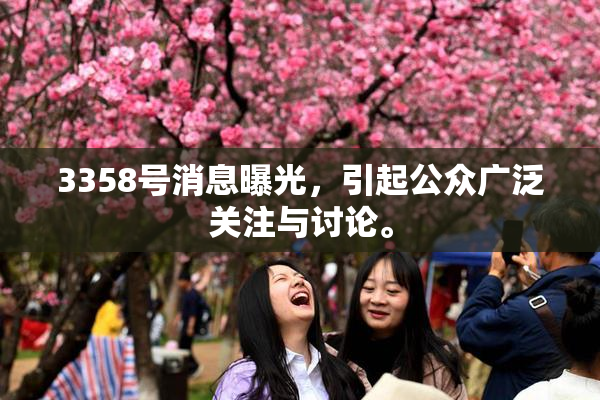 3358号消息曝光，引起公众广泛关注与讨论。