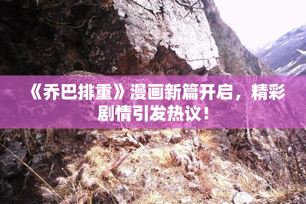 《乔巴排重》漫画新篇开启，精彩剧情引发热议！