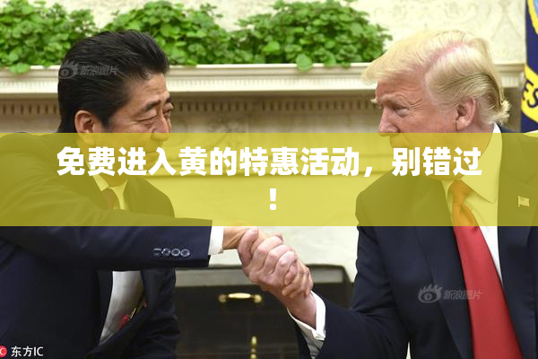 免费进入黄的特惠活动，别错过！