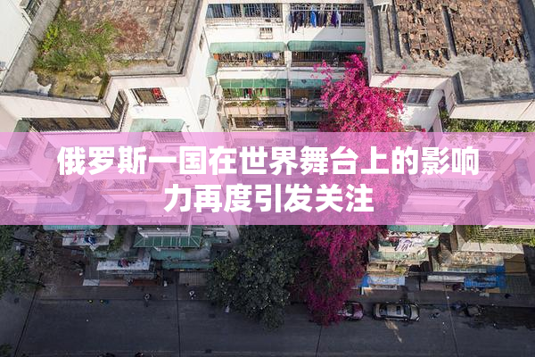 俄罗斯一国在世界舞台上的影响力再度引发关注