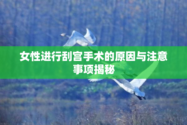 女性进行刮宫手术的原因与注意事项揭秘