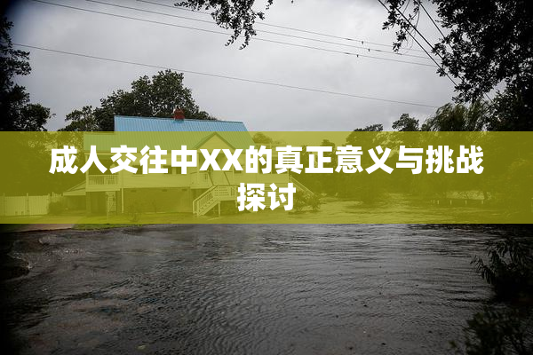 成人交往中XX的真正意义与挑战探讨