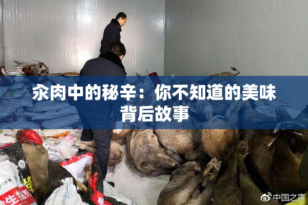 汆肉中的秘辛：你不知道的美味背后故事