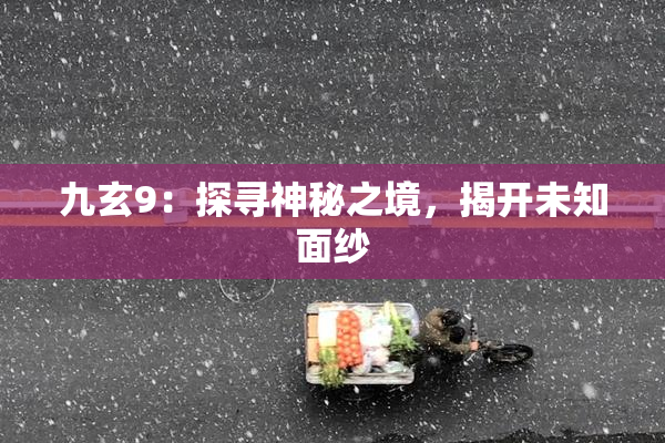 九玄9：探寻神秘之境，揭开未知面纱