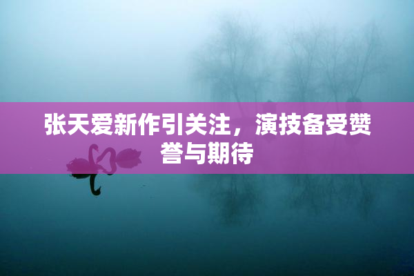 张天爱新作引关注，演技备受赞誉与期待