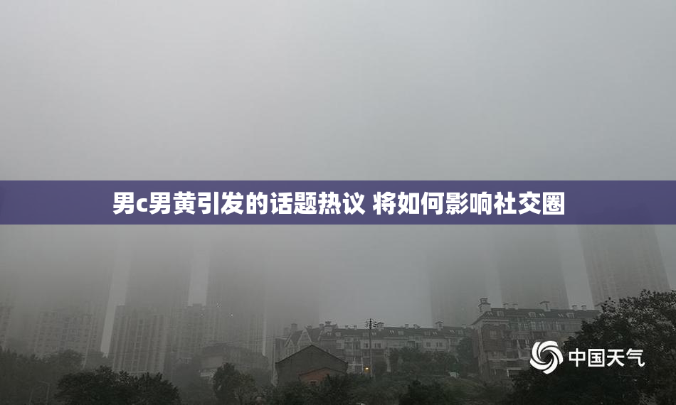 男c男黄引发的话题热议 将如何影响社交圈