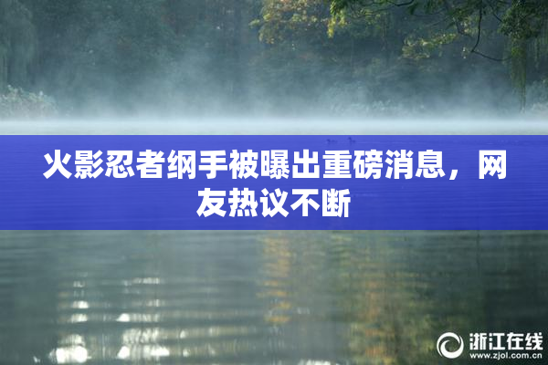 火影忍者纲手被曝出重磅消息，网友热议不断