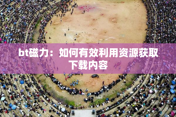 bt磁力：如何有效利用资源获取下载内容