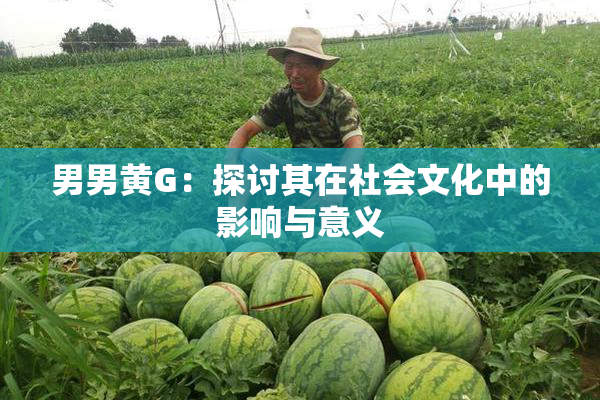 男男黄G：探讨其在社会文化中的影响与意义