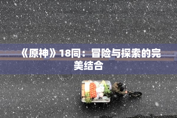 《原神》18同：冒险与探索的完美结合