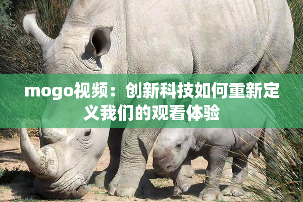 mogo视频：创新科技如何重新定义我们的观看体验