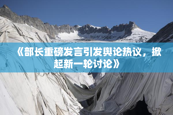 《部长重磅发言引发舆论热议，掀起新一轮讨论》
