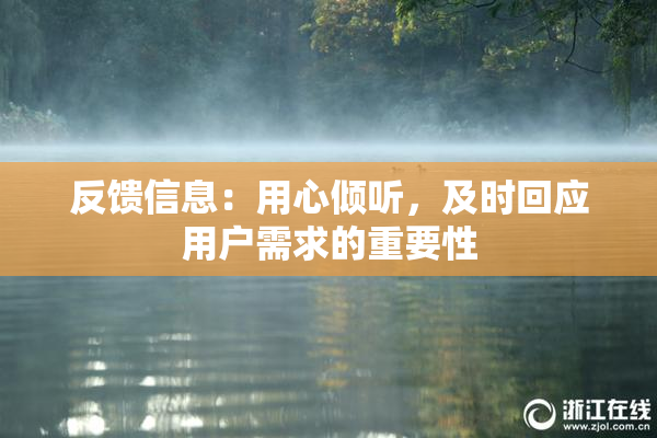 反馈信息：用心倾听，及时回应用户需求的重要性