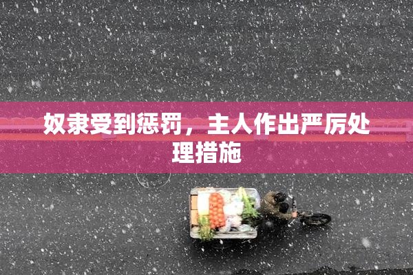 奴隶受到惩罚，主人作出严厉处理措施
