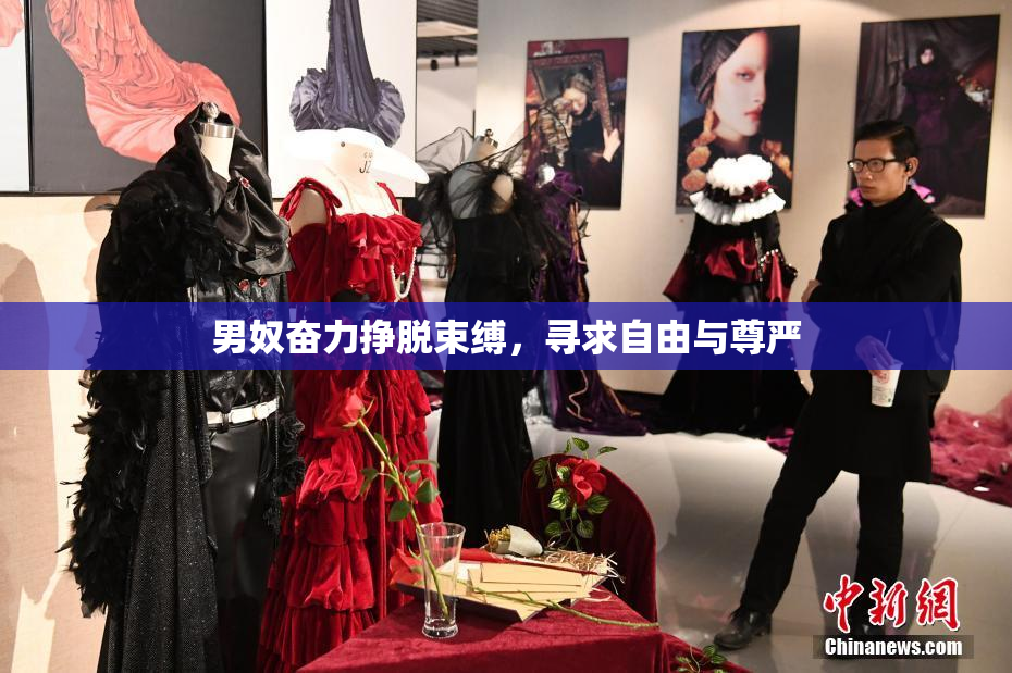 男奴奋力挣脱束缚，寻求自由与尊严