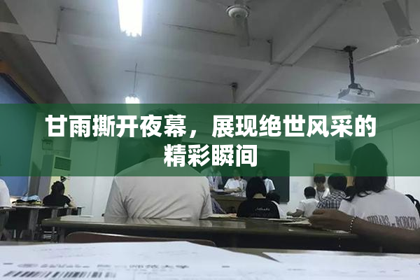 甘雨撕开夜幕，展现绝世风采的精彩瞬间