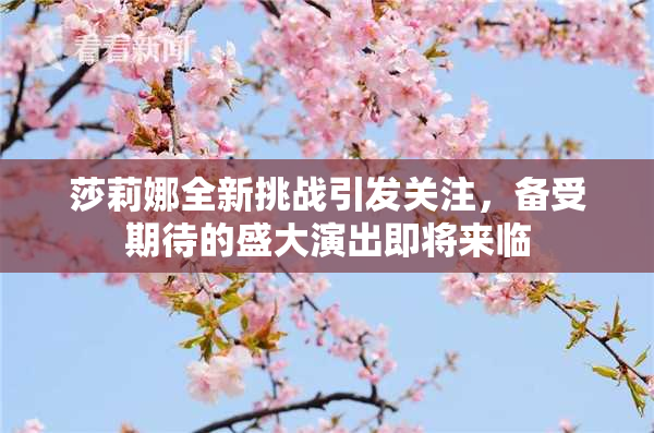 莎莉娜全新挑战引发关注，备受期待的盛大演出即将来临