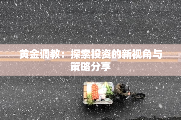 黄金调教：探索投资的新视角与策略分享