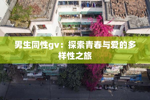 男生同性gv：探索青春与爱的多样性之旅