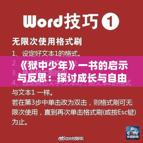 《狱中少年》一书的启示与反思：探讨成长与自由的意义