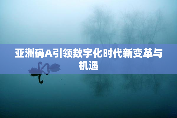 亚洲码A引领数字化时代新变革与机遇