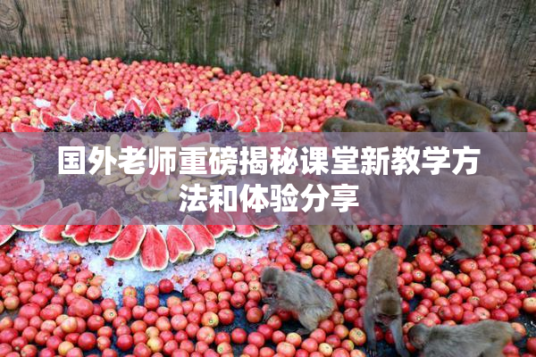 国外老师重磅揭秘课堂新教学方法和体验分享