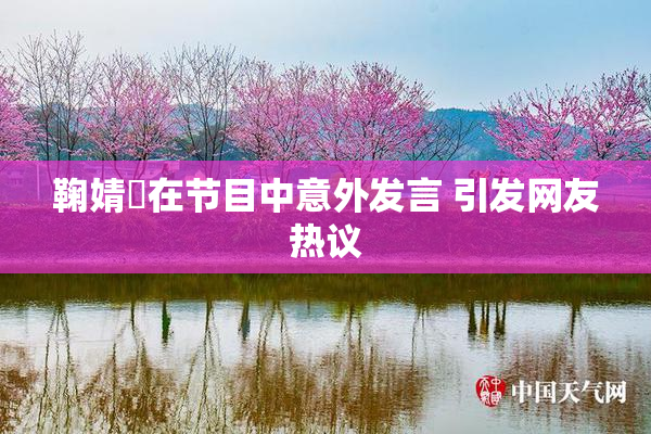 鞠婧祎在节目中意外发言 引发网友热议